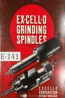 Ex-cell-o-Excello Grinding Spindles Machine Manual-Catalog -S-537-01